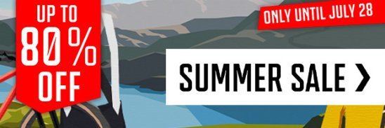 Promotional banner for the Summer Sale at bike-components