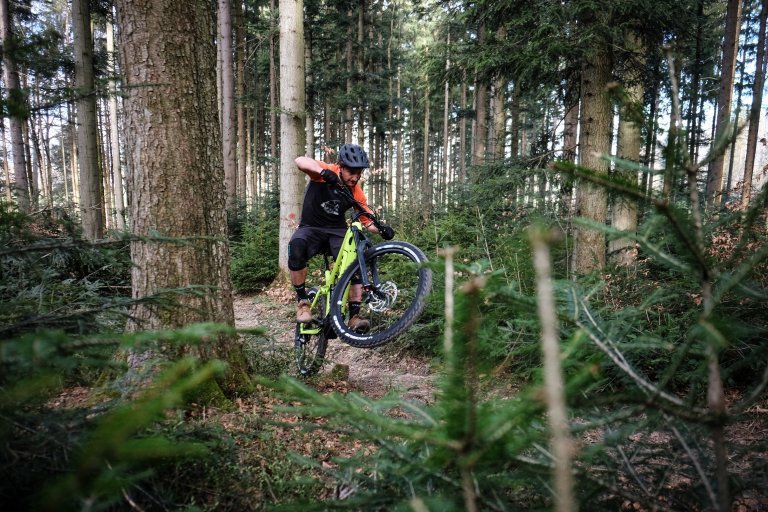 E-MTB Bergauf Trail Fahrspaß