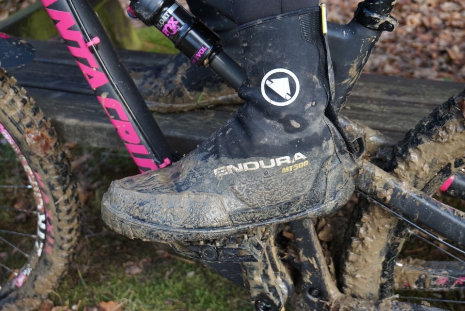 Endura MT500 Plus overshoes keep water and mud from reaching my shoes.