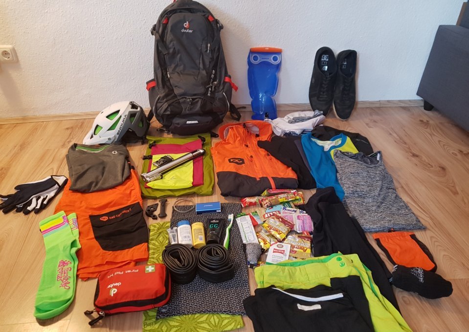 Equipment für 6 Tage Transalp