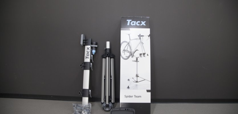 The Tacx arrives partially mounted. 