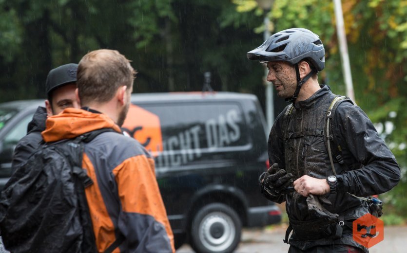 A test rider chatting with some of our bc staff.