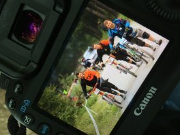 Bene, Amin und Martin beim Sektionstraining IXS Downhillcup Willingen