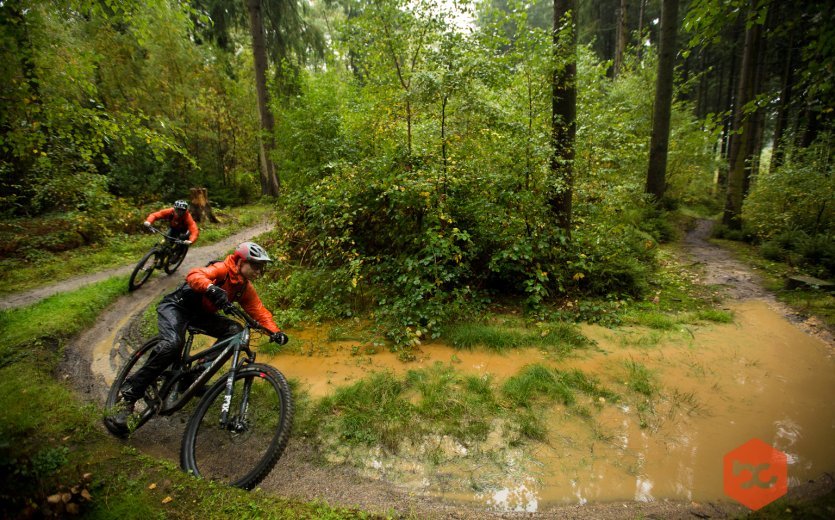 Tough testing conditions for bikes and riders.