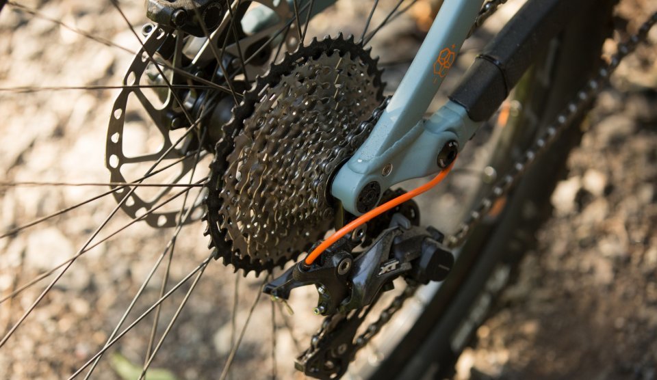 A reliable Shimano drivetrain keeps shifting smooth.