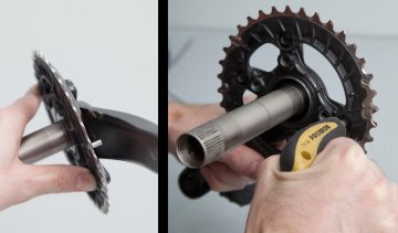 Make sure the chainring sits in the correct position.