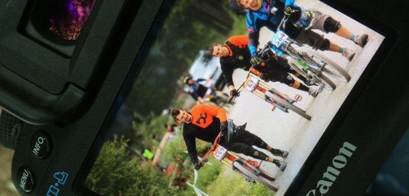 Bene, Amin und Martin beim Sektionstraining IXS Downhillcup Willingen