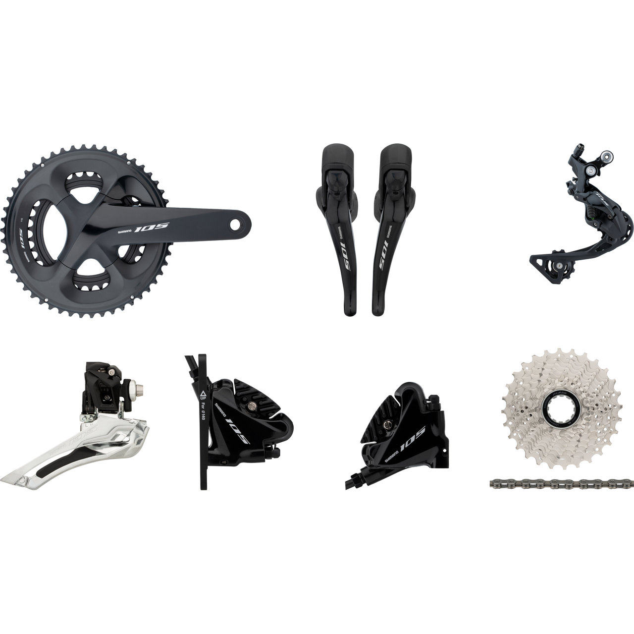 Shimano 105 R7000 2x11 Disc Brake Groupset bike-components