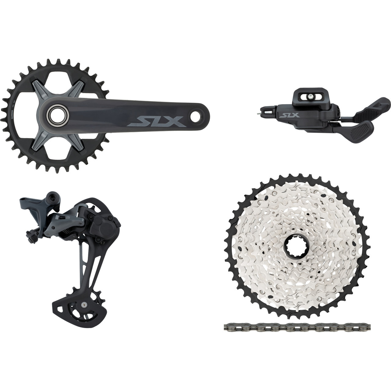 Plateau Shimano SLX 32 Dents FC-M670 – 104 Mm, Argenté, Pour VTT 10 Vitesses