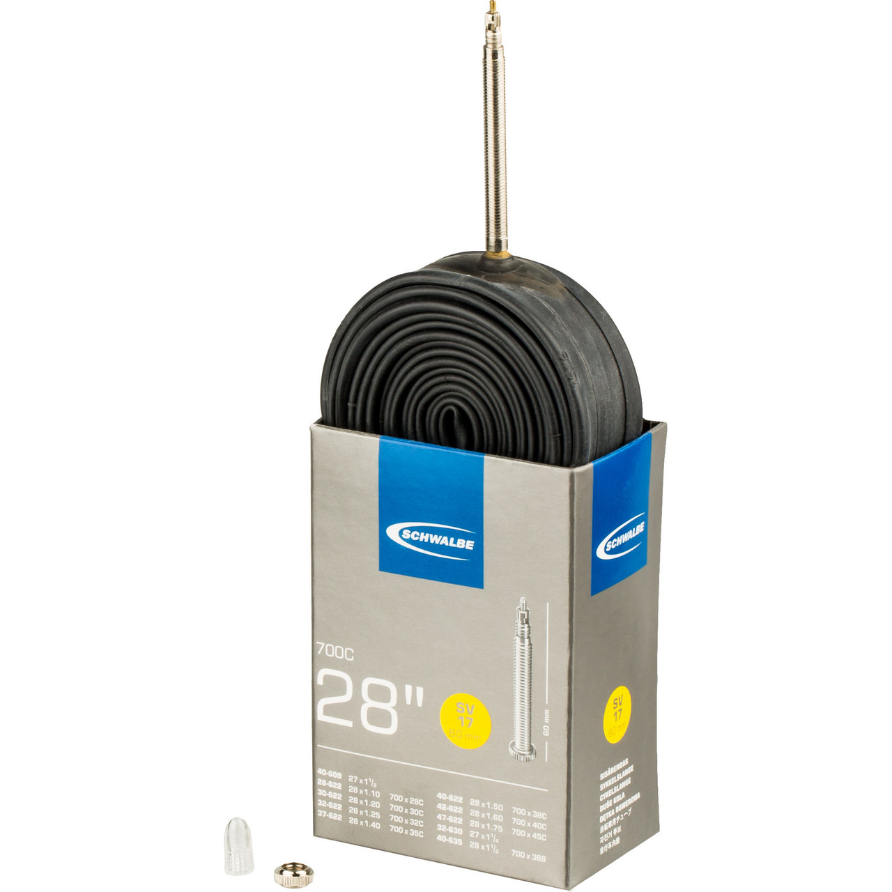 Schwalbe AV17 10400070.01 – Chambre à Air Vélo 28/47-622/635, Résistante Et Fiable