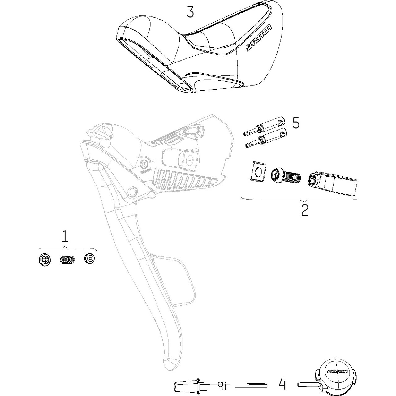 SRAM Kit de Réservoir / Bladder pour Levier de Frein/Vitesse Apex - AXS
