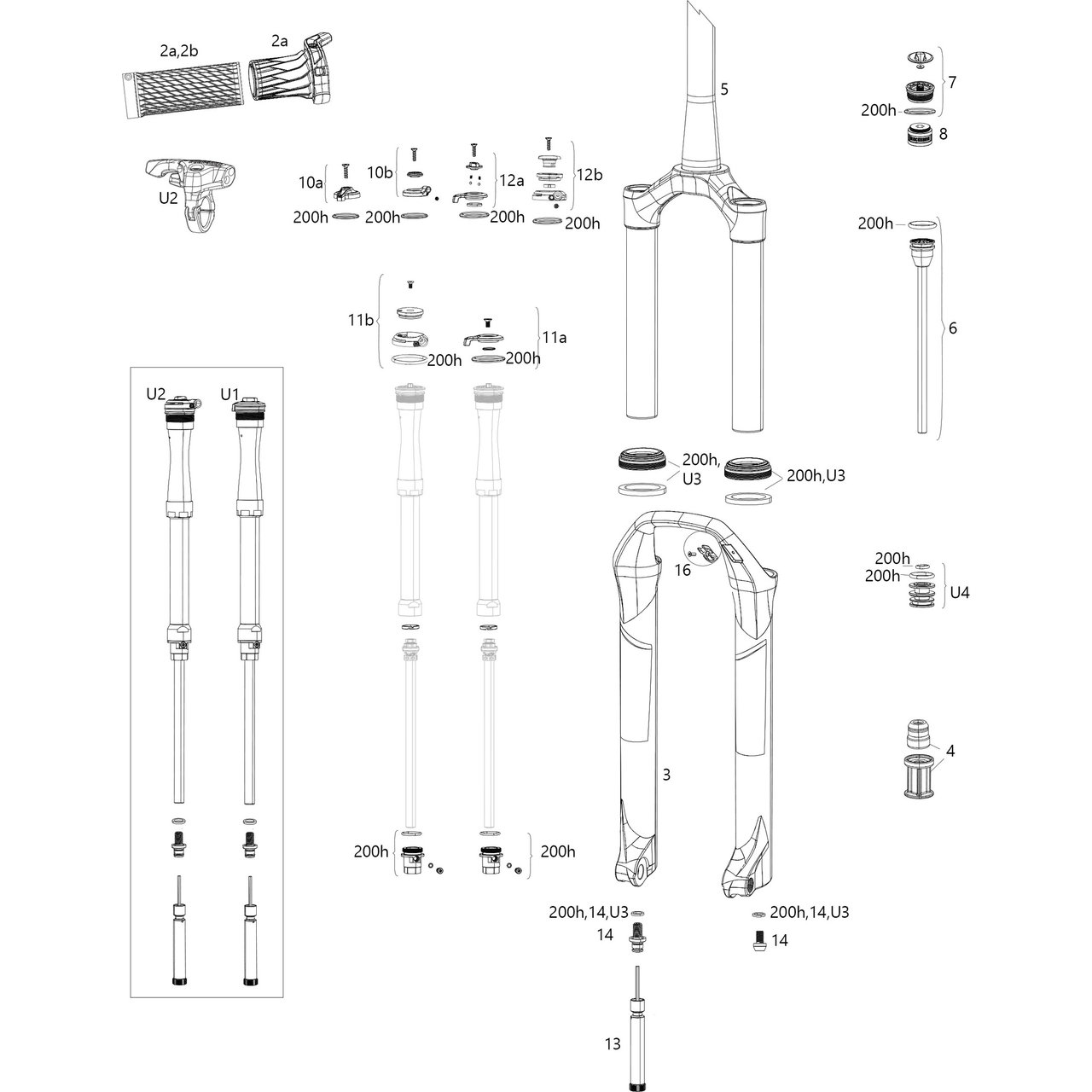 パーツ Rockshox RockShox SID 32 mm Select/Select+/Ultimate Spare Parts | bike
