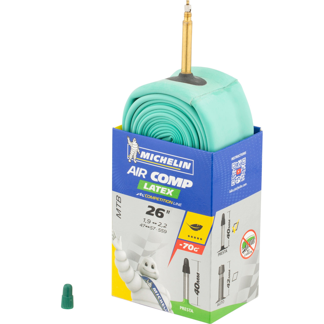 Michelin C4 Aircomp Latex MTB Tube 26