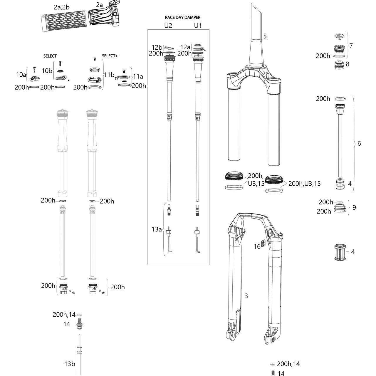 パーツ ROCK SHOX Universal Cycles -- Rock Shox Turnkey Compression Dampers