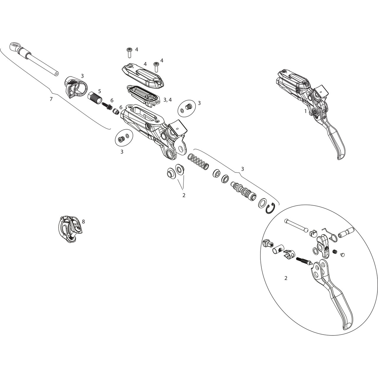 SRAM Code R Brake Lever Spare Parts (2018) | bike-components