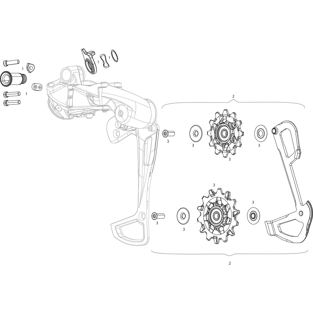 Bike Sram Gx Eagle Derailleur Parts Sram Rear Derailleur Pulley