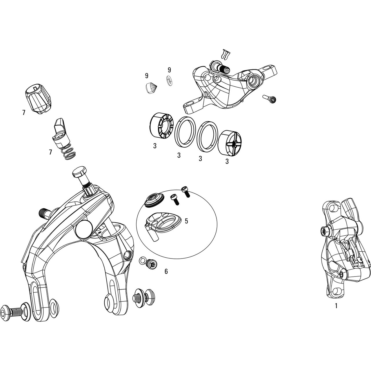 SRAM Force 22/Force 1 Flat Mount Caliper