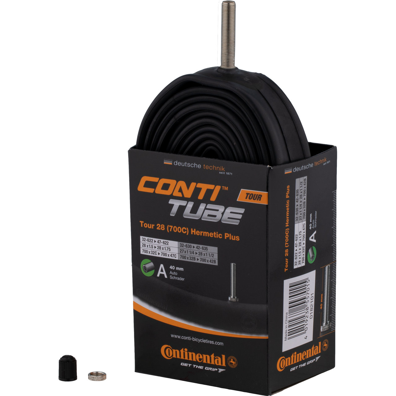 CONTI  TUBE  Tour28(700C)Slim 40㎜　9個＋おまけ Continental Tour 700 Schrader Tube [C1500948]