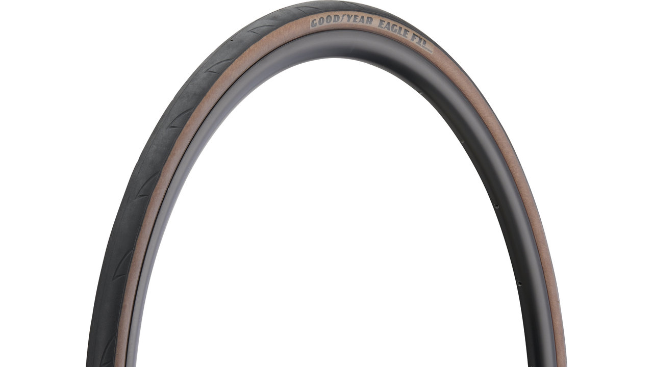 Pneu Vélo De Route Goodyear Eagle F1 700x25C - Pliable, Type Clincher - Couleur Skinwall/noir - Neuf