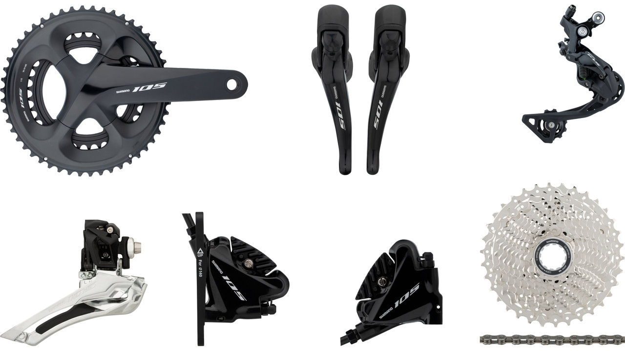 Road Bike Shimano 105 R7000 Silver Groupset Brake Groupset R7000