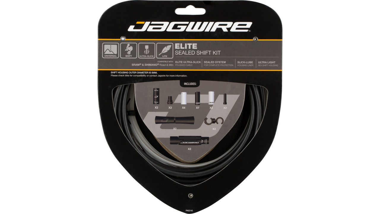 Kit Câbles De Dérailleur JAGWIRE Elite Pour SRAM/Shimano - Lisse Et Polie, Neuf Sous Emballage