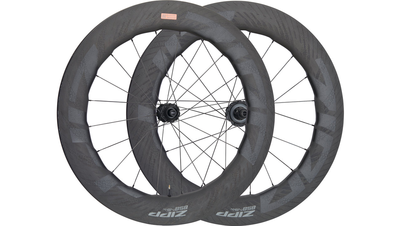 Zipp 858 NSW Carbon Tubeless Disc Wheelset for Aero Speed bike