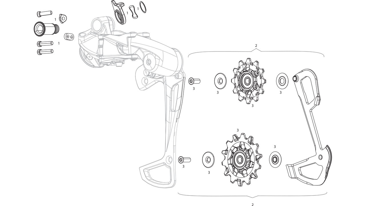 SRAM GX Eagle 1x12 Rear Derailleur Parts bike-components