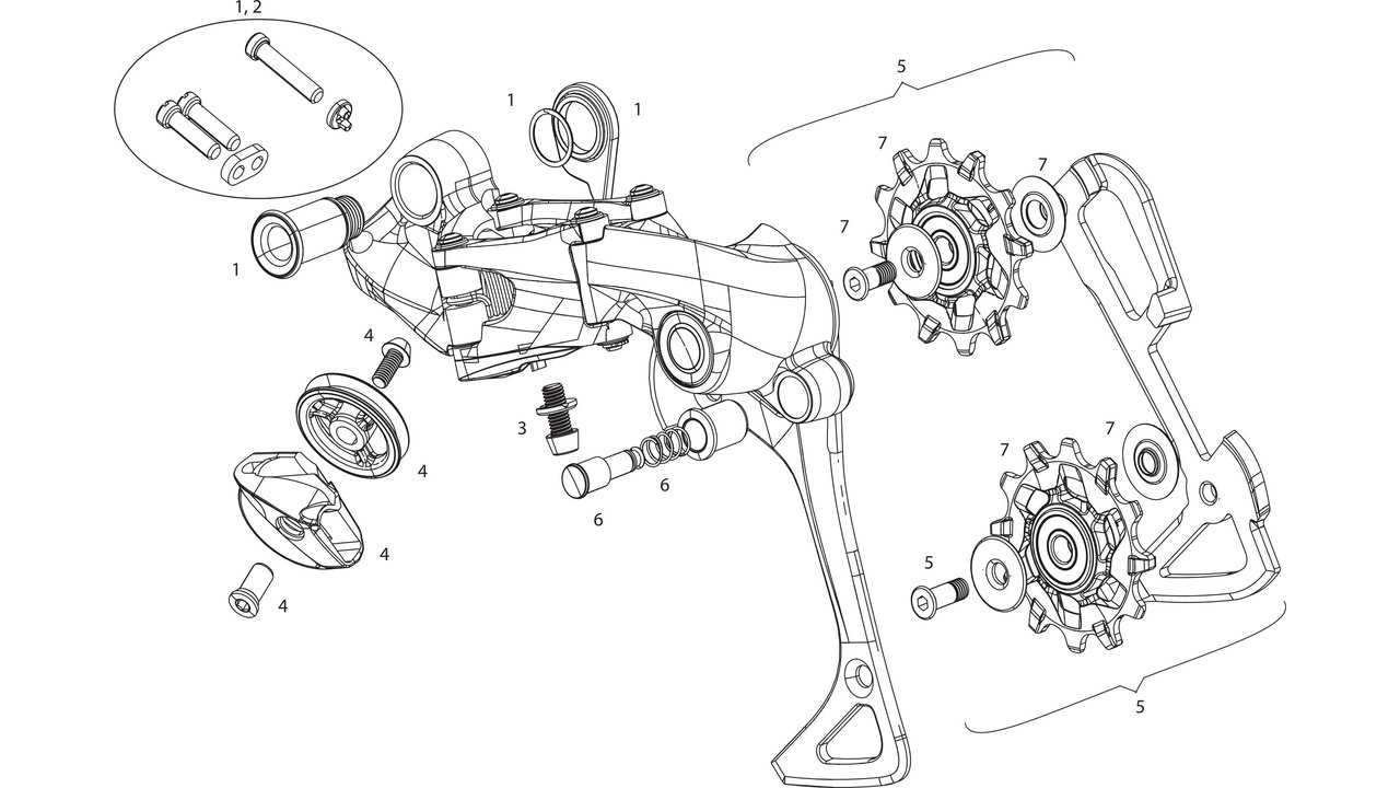 SRAM XX1 X01 X01DH X1 EX1 Rear Derailleur Parts bike