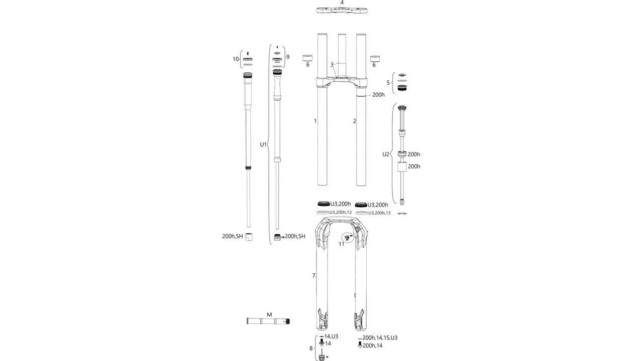 Kit De Montage RockShox Fourche 17mm - Pour XC28, Bobine De Distance, Pré-2013