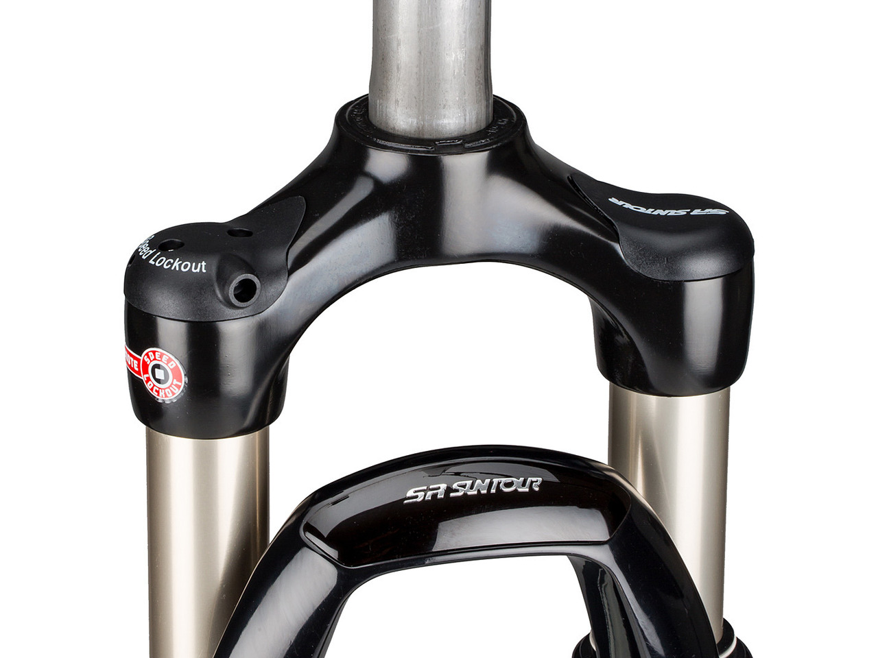 Fourche à Suspension SR Suntour SF21 NVX30 RL - Pour Vélo Trekking/ville/VTT Léger - Course 100mm, Axe 9mm, Tubes Aluminium - Noir - 7