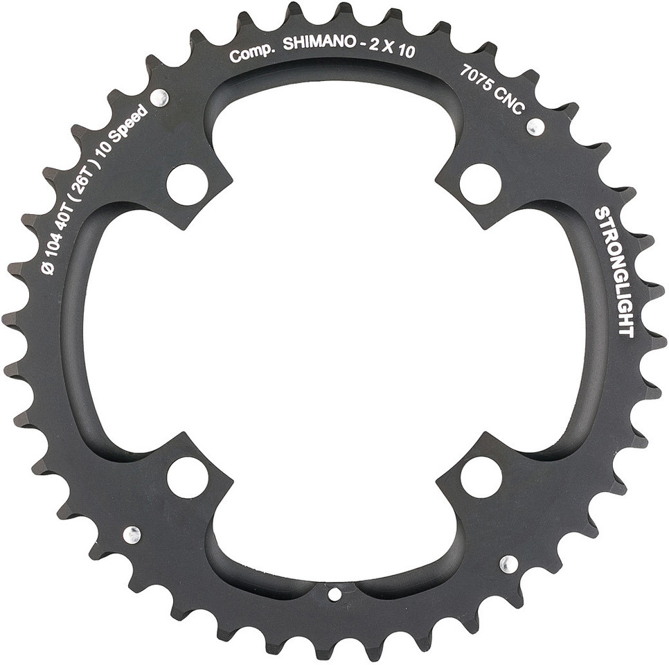 Stronglight BMX Kettenblatt Lochkreis 104 mm Alu schwarz 43 44 45 46 Zähne Stronglight BMX Kettenblatt Lochkreis 104 mm Alu schwarz 43 44 45 46 Zähne