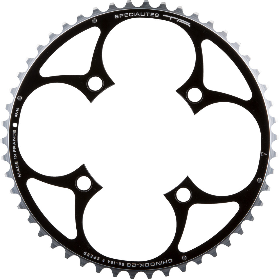 Tt Chain Rings TA Chinook 4-Arm Chainring for MTB: 42-50 Teeth, Black/Silver | bike ...