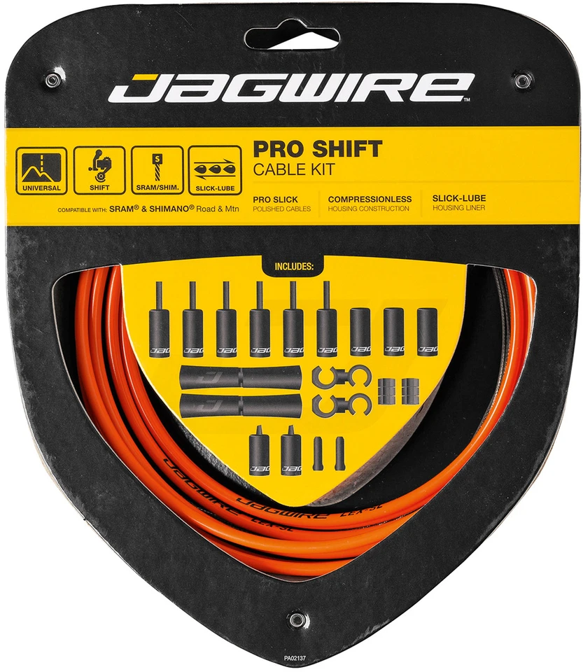 Jagwire Complete Bike Cable Kit all 4 inner & outer cables & Ferrules 10 colours 