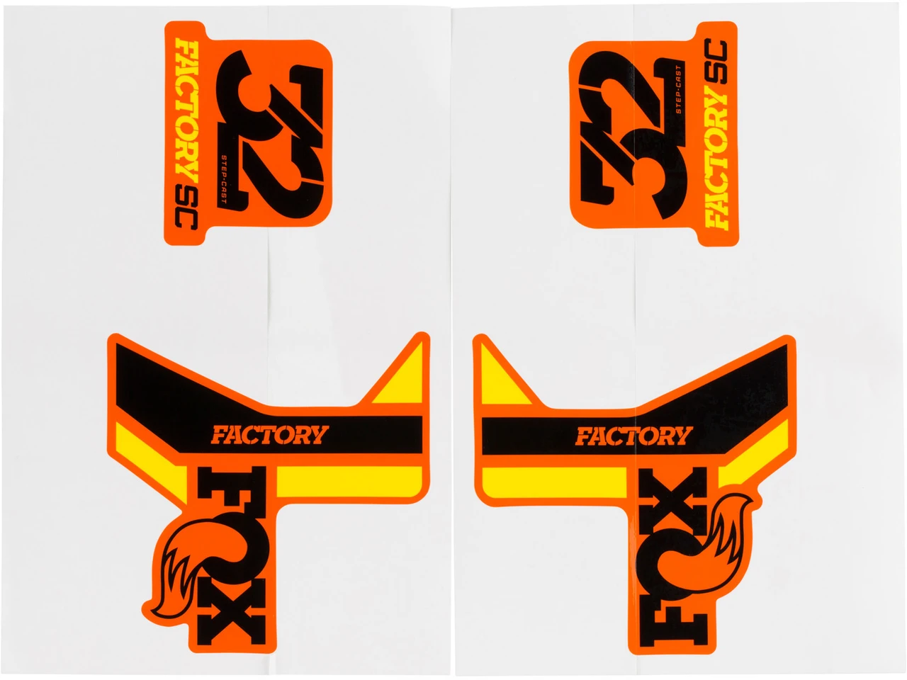 FOX 32 Step Cast SC Forks Suspension Factory Decals Stickers Adhesive Orange 1 