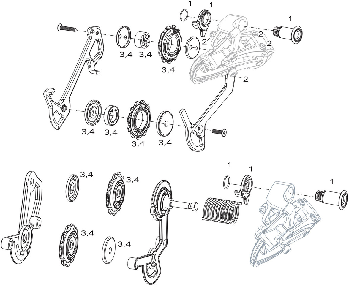 Kinderpaleis Raap Heel SRAM X9 3x9 Rear Derailleur Spare Parts (2007-2009) - bike-components
