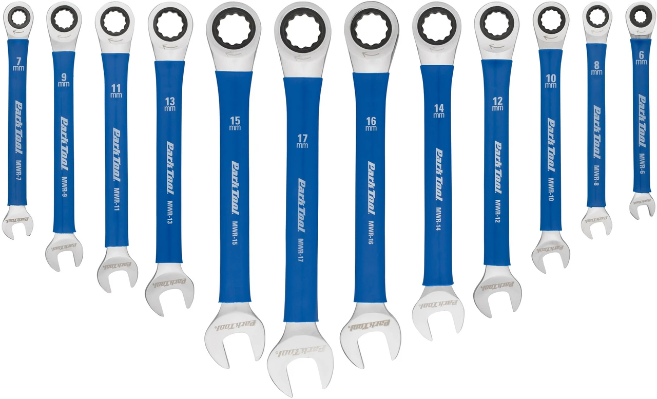 PARK TOOL MWR-SET RATCHETING WRENCH TOOL SET--6,7,8,9,10,11,12,13,14,15,16mm 