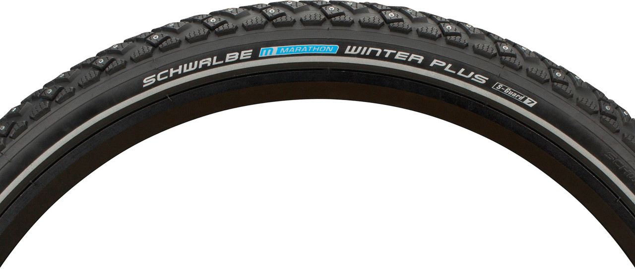 Schwalbe Marathon Winter Plus HS396 Reifen 26x2.0 – Spikes Für Sicheres Winterfahren, Reflexstreifen