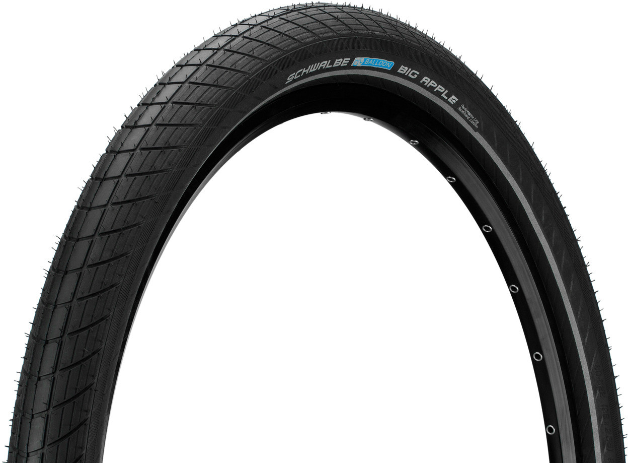2 x Schwalbe Big Apple RaceGuard Wire Reflex Tyre 26 x 2,35 60-559 Black