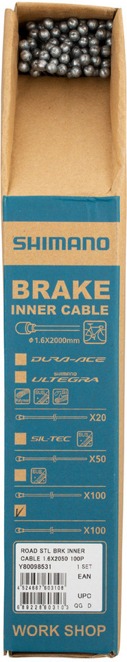 Shimano Road Brake Cables 100 Pack