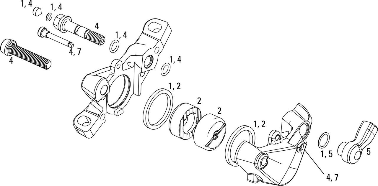 Avid Elixir R/CR Brake Caliper Parts (20092011)