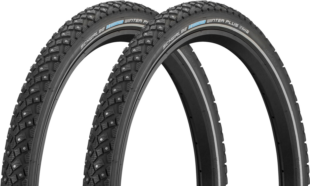 erotisch distillatie Land Schwalbe Marathon Winter Plus 28" Studded Wired Tyre Set - bike-components