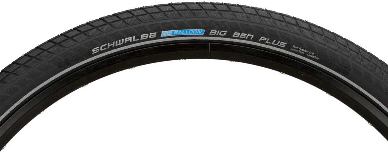 1 x Schwalbe Big Ben Cycle Rigid Tyre With Active K-Guard 27.5 x 2.0 Black 