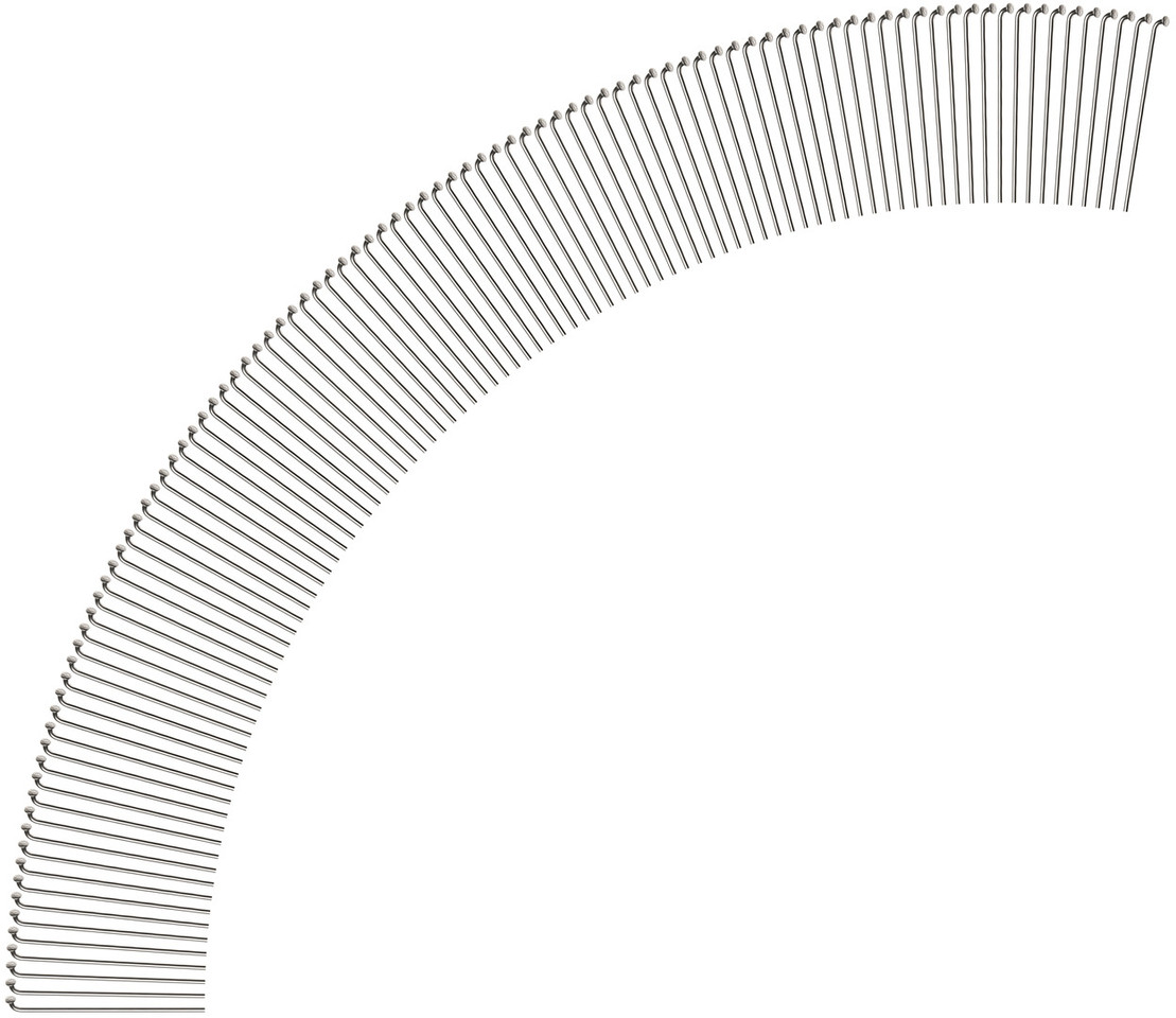 72 Rayons Noirs DT Swiss Competition 1,8/1,6 Mm 258 Mm - Sans Tétons - Neufs