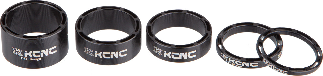 KCNC Kit De 5 Entretoises Creuses 1-1/8 – Alliage 6061, Tailles 3-5-10-14 Mm, Super Légères