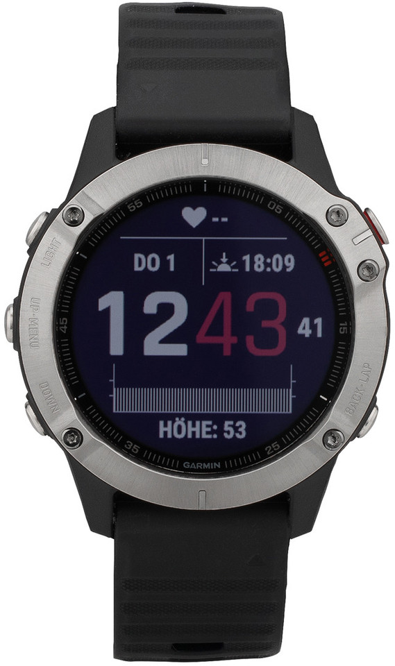 Garmin fenix 6 Pro Solar GPS Smartwatch - black/slate grey | BIKE24