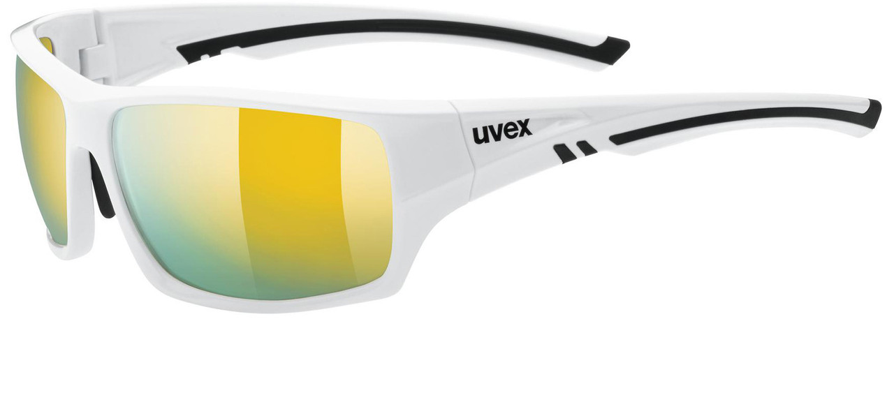 Uvex sport style 222 pola vélo Lunettes Blanc/Mirror jaune