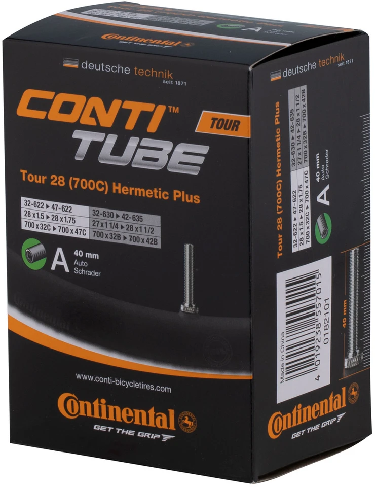 SV 42mm 28/47-609/642 2x Continental Tour 28 Hermetic Plus Schlauch 28 Zoll SV 