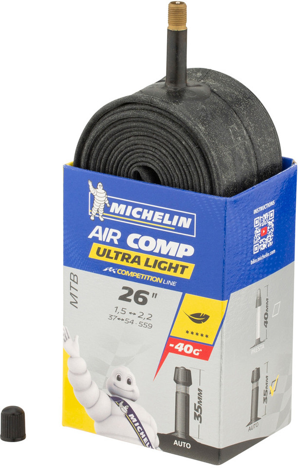MICHELIN 26" C4 AIRCOMP LATEX MTB SCHLAUCH 1,9" BIS 2,2"  42 MM AV VENTIL 