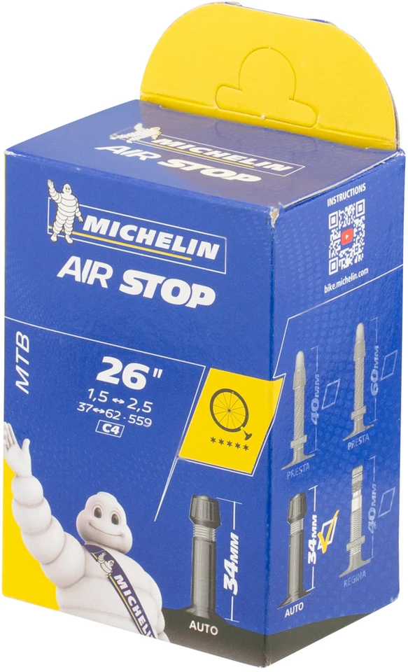 Michelin C4 Airstop Butyl 34mm Standard Valve Bicycle Tire for sale online 