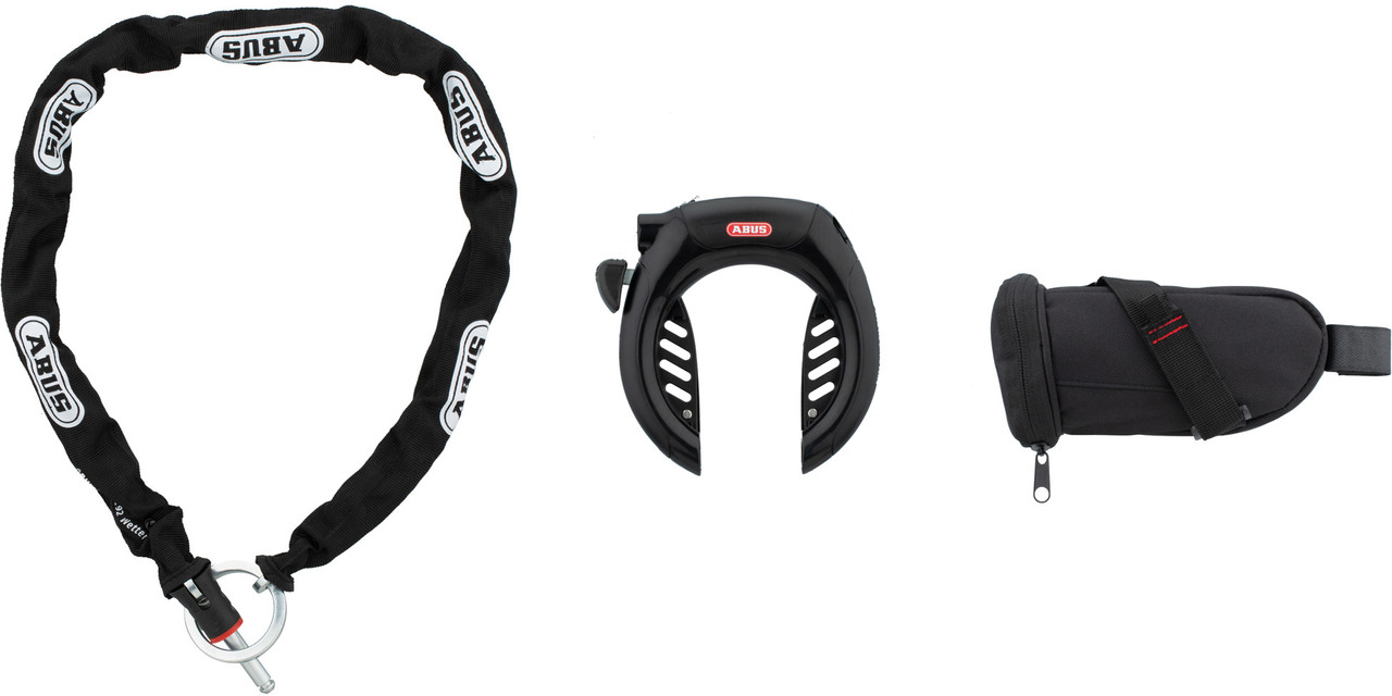 Lucchetto Per Bici ABUS PRO SHIELD PLUS 5950 Con Catena 85 Cm - Livello Sicurezza 9, Chiave ABUS Plus, Nero